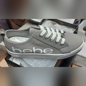 BEBE thick laced embroidered logo waterproof sturdy canvas and xgrip bottom snea